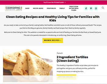Clean Eating with Kids Home Page